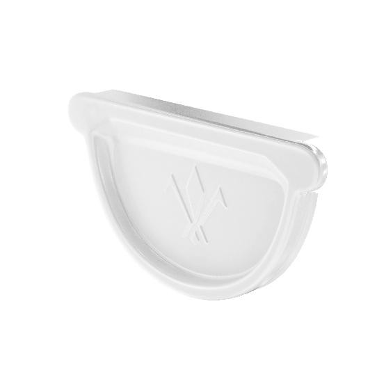 Водосток Aquasistem, система 125x90 - Заглушка универсальная с резиновым уплотнителем RAL 9003 Белый купить в Кашире