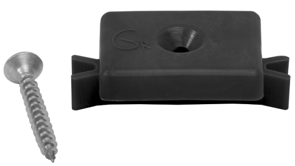 Пластиковая клипса с саморезом, Grinder шовный монтаж 5 mm чёрный купить в Кашире