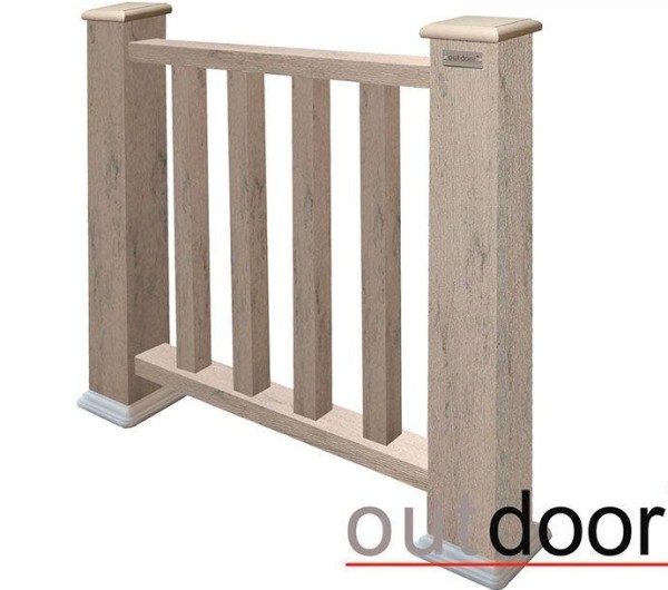 Ограждение из ДПК Outdoor Классик 3D STORM серый микс купить в Кашире