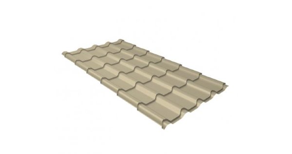 Металлочерепица камея 0,5 Satin RAL 1015 светлая слоновая кость купить в Кашире