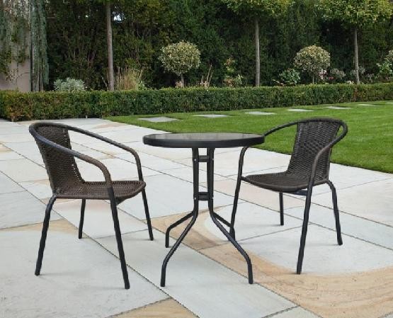 Комплект плетеной мебели AFINA из иск. ротанга Асоль-LR02 LRC-02/LRT-02-D60 Dark Brown купить в Кашире