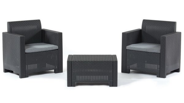 Комплект мебели Set Nebraska Terrace (2 кресла и кофейный столик) Венге купить в Кашире