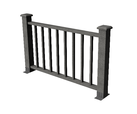 Ограждения декоративное ДПК GRINDERDECO Альма 1500 со скрытым крепежом серый базальт купить в Кашире