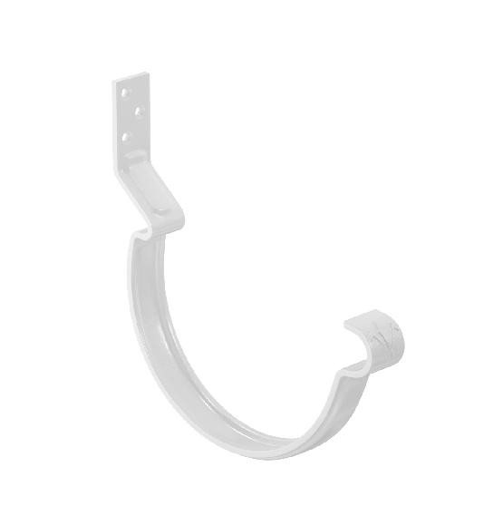 Водосток Aquasistem, система 125x90 - Крюк крепления желоба короткий RAL 9003 Белый купить в Кашире