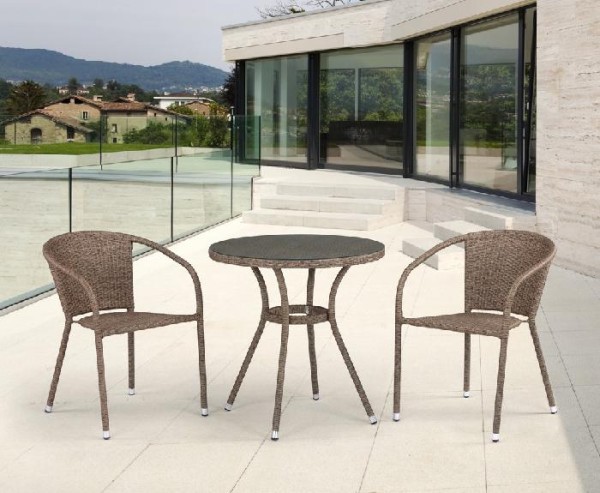 Комплект плетеной мебели AFINA из иск. ротанга T282ANT/Y137C-W56 Light Brown 2Pcs купить в Кашире