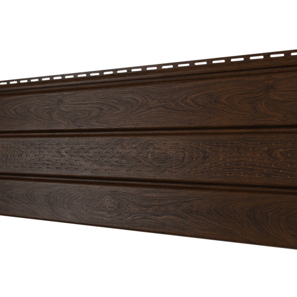 Софит Ю-Пласт перфорация по центру, Орех тёмный купить в Кашире