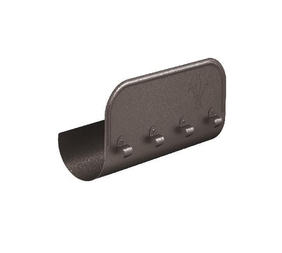 Водосток Aquasistem, Система 125x90 - Ограничитель перелива прямой RR 32 Тёмно-коричневый matt купить в Кашире