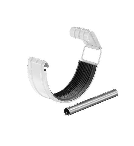 Водосток Aquasistem, система 125x90 - Соединитель желоба с резиновым уплотнителем RAL 9003 Белый купить в Кашире