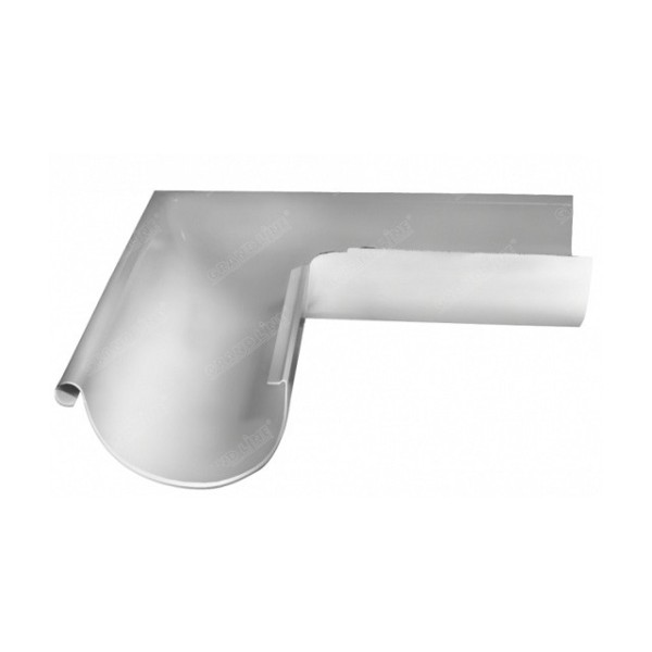 Водосток Grand Line 125x90 – Угол наружный 90° RAL 9003 купить в Кашире