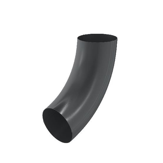 Водосток Aquasistem, система 125x90 - Колено трубы RAL 7024 Тёмно-серый купить в Кашире