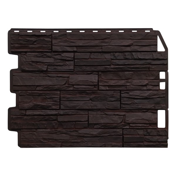 Фасадная панель FineBer, Скол - Тёмно коричневый купить в Кашире