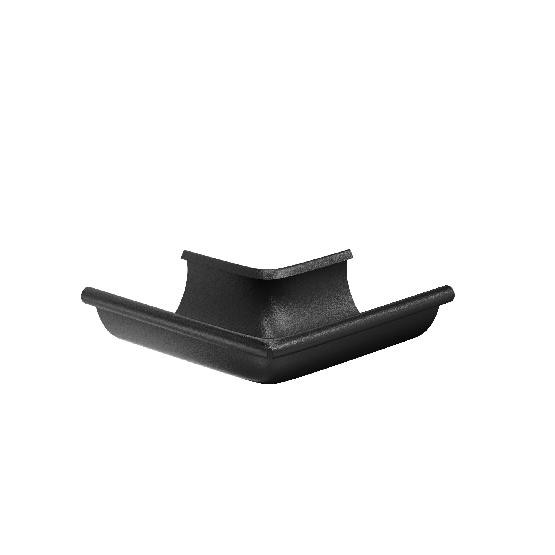 Водосток Aquasistem, система 125x90 - Угол желоба, наружный 90° RAL 9005 Чёрный купить в Кашире