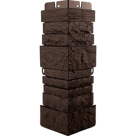 Угол наружный Альта-Профиль Скалистый камень ЭКО Коричневый купить в Кашире