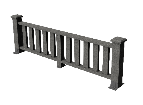 Ограждения декоративное ДПК GRINDERDECO Эрес серый базальт купить в Кашире