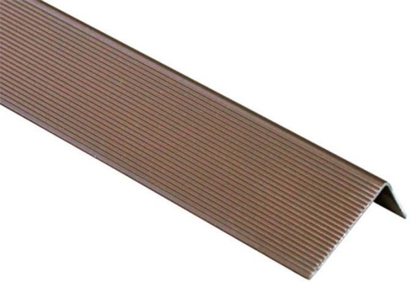 Угол завершающий алюминиевый KRONEX 51,5x30x3000 мм. коричневый купить в Кашире