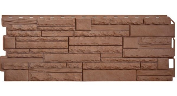 Фасадная панель Альта-Профиль Скалистый камень ЭКО Терракотовый купить в Кашире