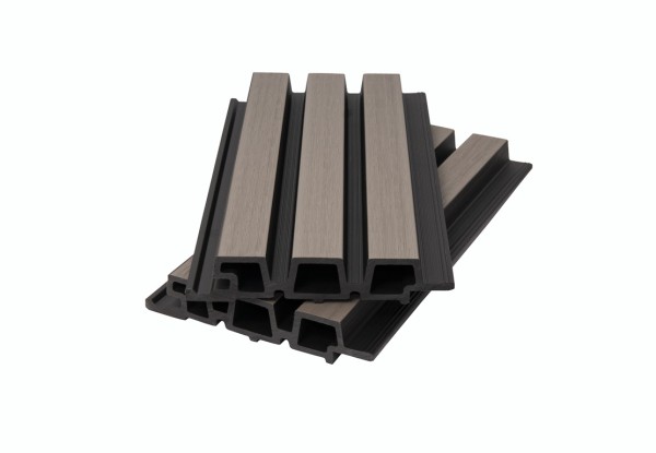 Фасадная панель брусковая двухцветная co-extrusion, snow mix купить в Кашире