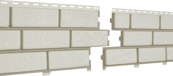 Фасадная панель Ю-Пласт Стоун Хаус Кирпич с декорированным швом Белый купить в Кашире