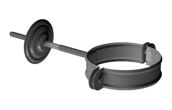 Хомут трубы D90 Döcke STAL PREMIUM Графит, (RAL 7024) купить в Кашире