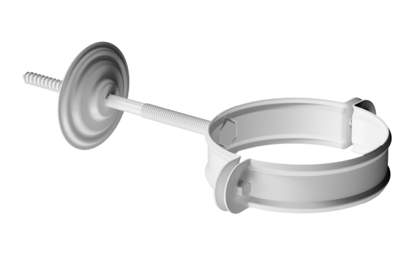 Хомут трубы D90 Döcke STAL PREMIUM Пломбир, (RAL 9010) купить в Кашире