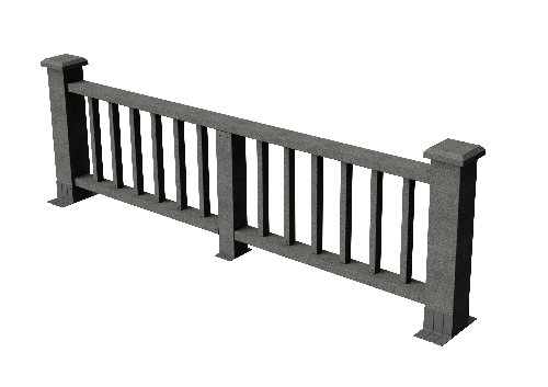 Ограждения декоративное ДПК GRINDERDECO Троя серый базальт купить в Кашире