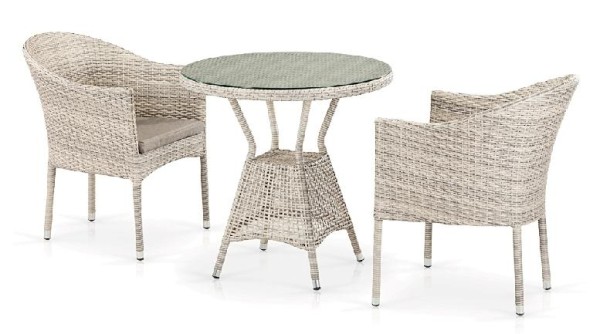Комплект плетеной мебели AFINA из иск. ротанга T705ANT/Y350-W85 Latte 2Pcs купить в Кашире