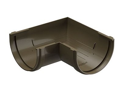 Угол желоба 90˚ Docke Premium ПВХ - Каштан купить в Кашире