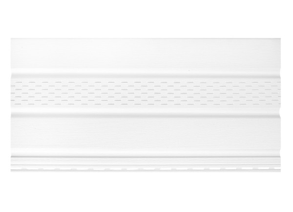 Софит к сайдингу ПЕРФОРАЦИЯ ПО ЦЕНТРУ TECOS БЕЛЫЙ купить в Кашире