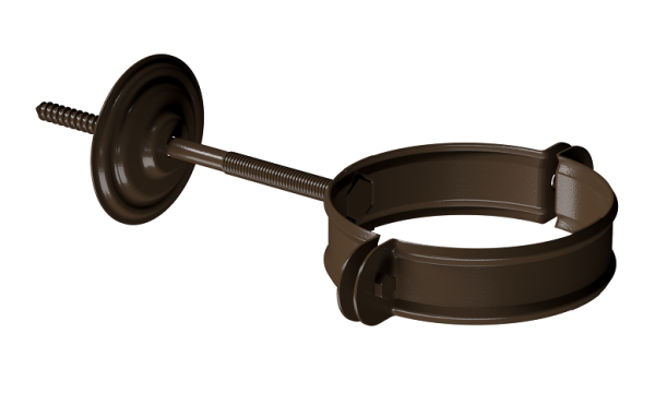 Хомут трубы D90 Döcke STAL PREMIUM Каштан, (RAL 8017) купить в Кашире