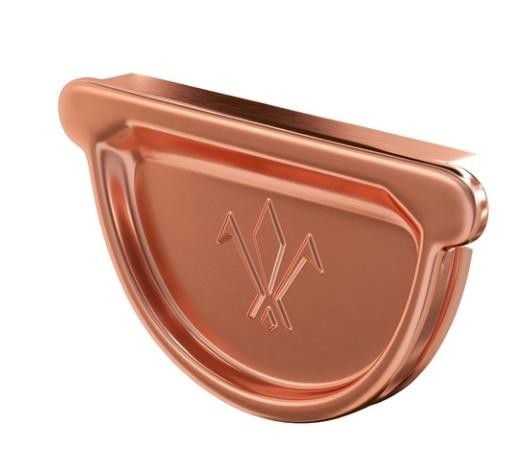 Водосток Aquasistem, система 150/100 - Заглушка желоба универсальная медная купить в Кашире