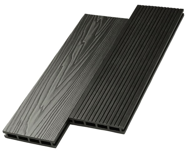 Террасная доска ДПК NanoWood двусторонняя New 3D тиснение + вельвет Графит купить в Кашире