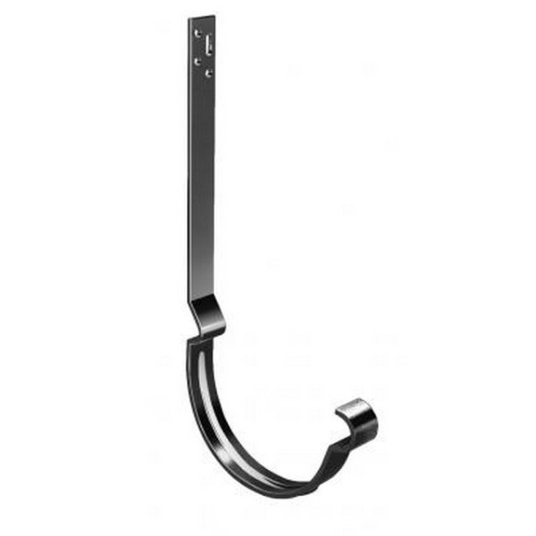 Водосток Grand Line 125x90 – Кронштейн длинный полоса RAL 9005 купить в Кашире