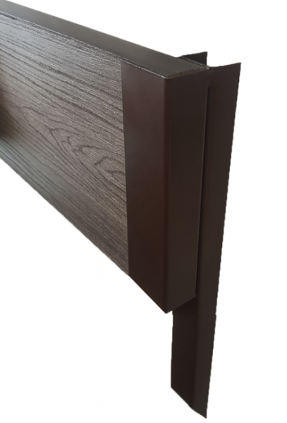 Угловой элемент металлический для досок грядок из ДПК 150мм Коричневый купить в Кашире