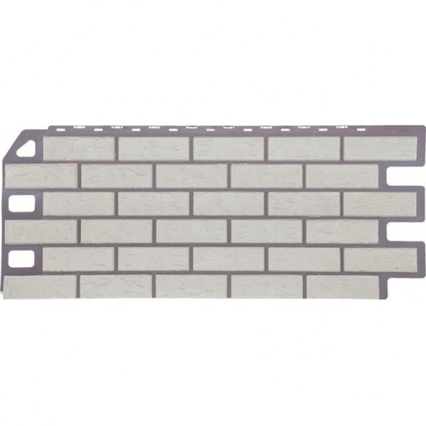 Фасадная панель FineBer, Кирпич, Мелованный белый купить в Кашире