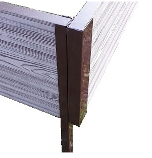 Угловой элемент металлический для досок грядок из ДПК 300мм Коричневый купить в Кашире