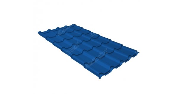 Металлочерепица камея 0,45 PE RAL 5005 сигнальный синий купить в Кашире