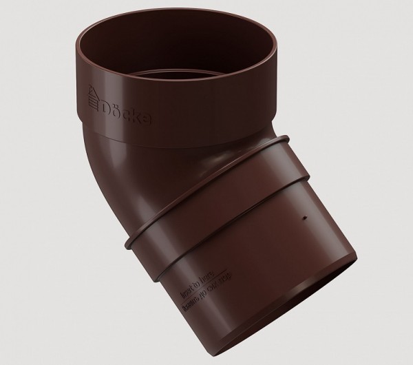 Колено 45˚ПВХ Docke STANDART Тёмно-коричневый купить в Кашире