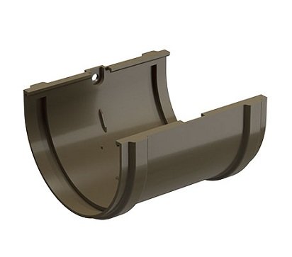 Соединитель желоба Docke Premium ПВХ - Каштан купить в Кашире