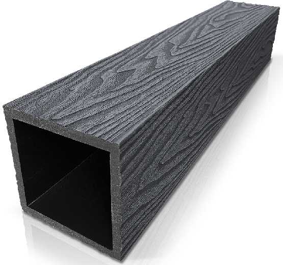 Столб ДПК 3D GardenParkett фактура дерева Графит купить в Кашире