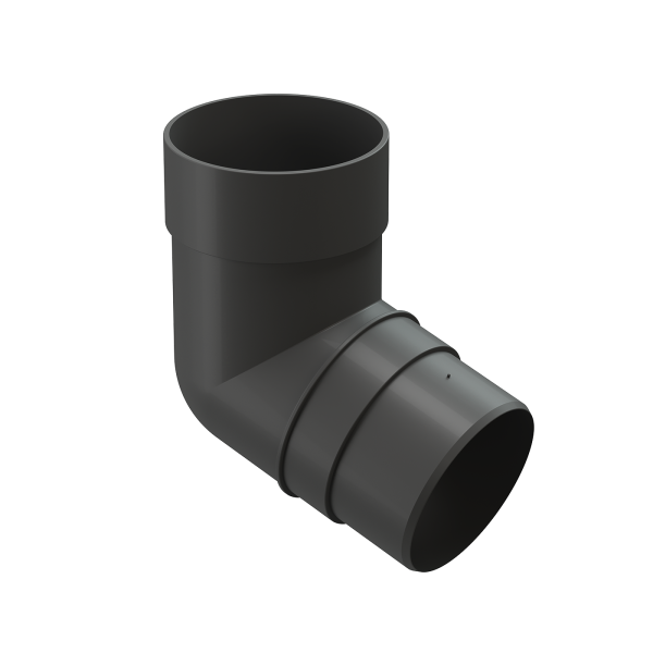 Колено 72˚ для водосточной трубы Docke Premium Графит купить в Кашире