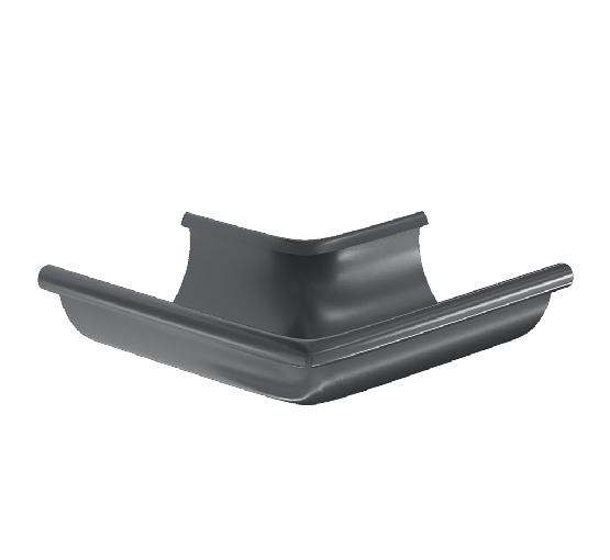 Водосток Aquasistem, система 150/100 -  Угол желоба, наружный 90° RAL 7024 Тёмно-серый купить в Кашире