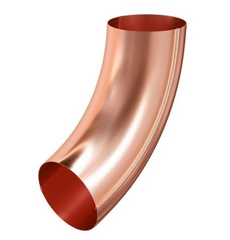 Водосток Aquasistem, система 125x90 - Колено трубы универсальное медное купить в Кашире