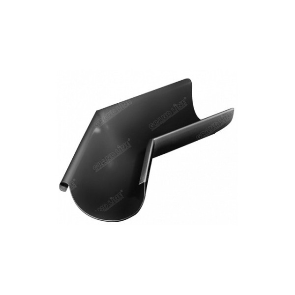 Водосток Grand Line 125x90 – Угол наружный 135° RAL 9005 купить в Кашире