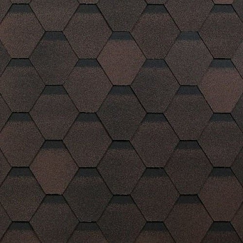 Гибкая черепица Shinglas, коллекция Оптима – Коричневый купить в Кашире