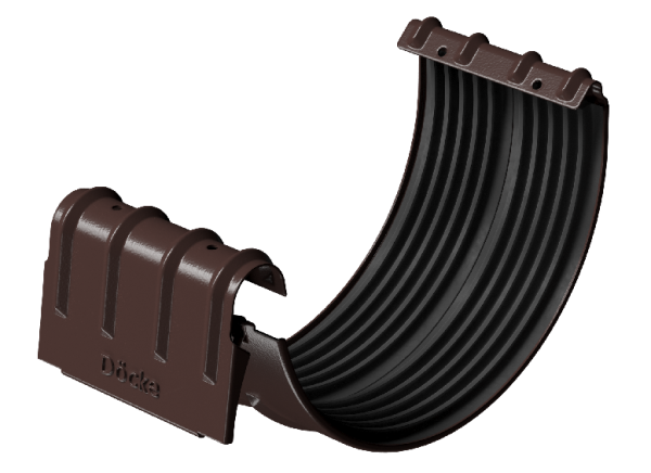Соединитель желобов D125 Döcke STAL PREMIUM Шоколад, (RAL 8019) купить в Кашире