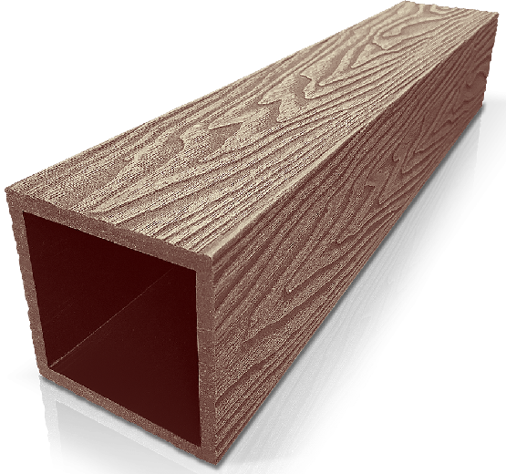 Столб ДПК 3D GardenParkett фактура дерева Светло-коричневый купить в Кашире