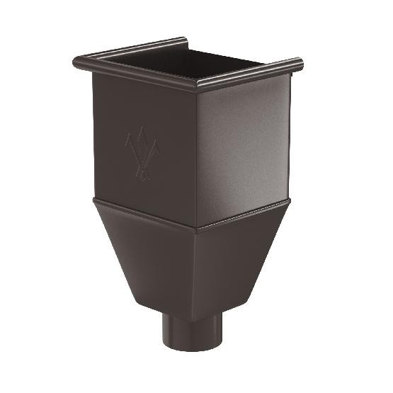 Водосток Aquasistem, система 125x90 - Воронка_водосборная удлиненая RR 32 Тёмно-Коричневый купить в Кашире