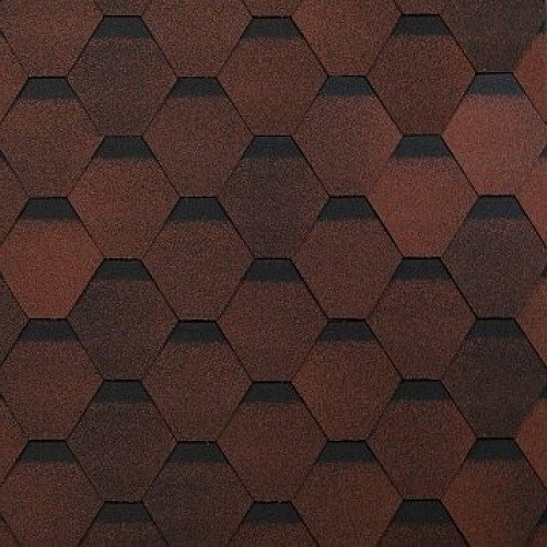 Гибкая черепица Shinglas, коллекция Оптима – Красный купить в Кашире
