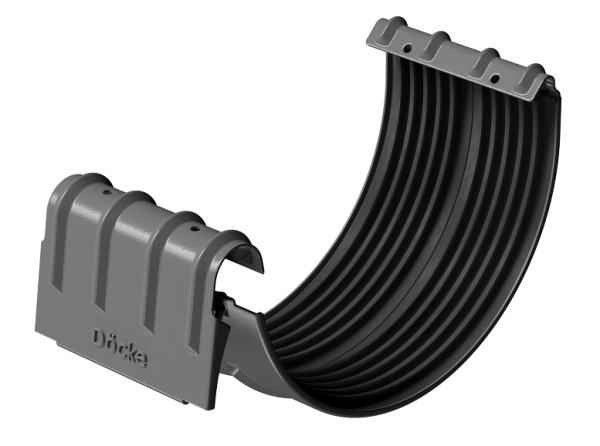 Соединитель желобов D125 Döcke STAL PREMIUM Графит, (RAL 7024) купить в Кашире