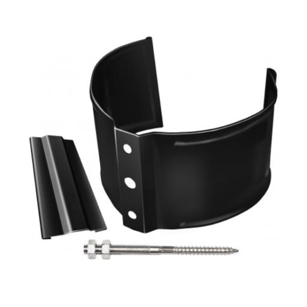 Водосток Grand Line 125x90 – Хомут трубы (на кирпич) RAL 9005 купить в Кашире